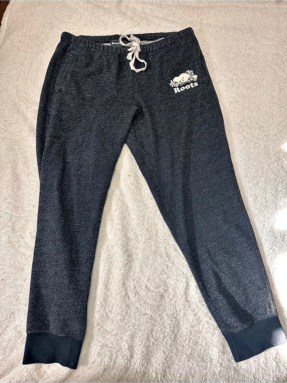 Roots Salt & Pepper Original Sweatpant Joggers Black Large